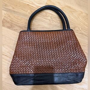 Vintage Brown and Black Handbag